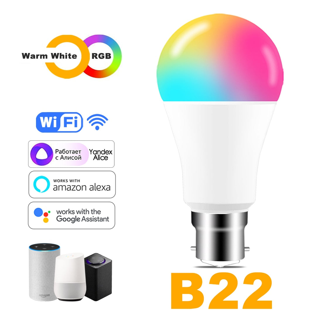 Lâmpada Inteligente Smart Light RGB - Funções Alexa/Google Home – Inovare  Shopping