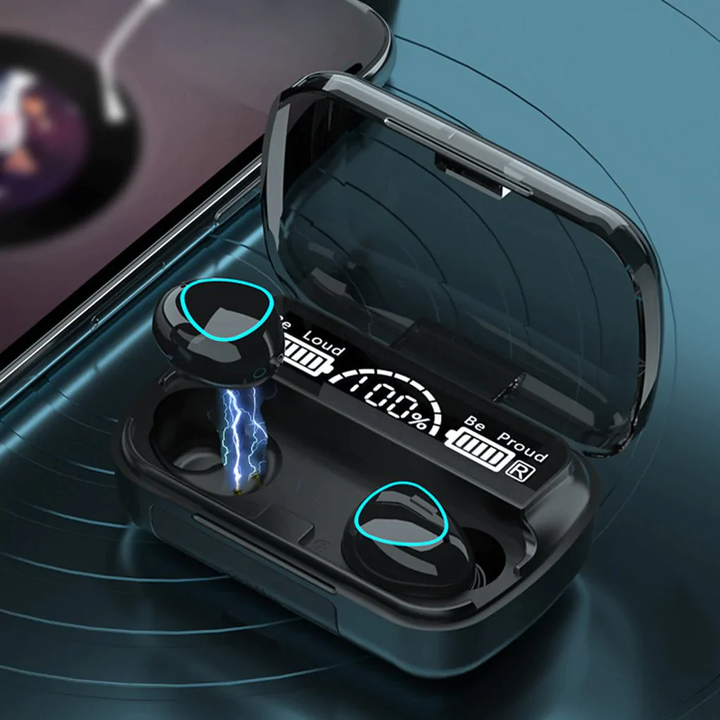Fone Bluetooth a Prova D`água e Carregador de Celular